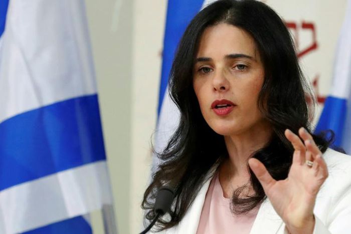A social media campaign ad for Israeli Justice Minister Ayelet Shaked's far-right New Right party has her unapologetically wearing a perfume called "Fascism"