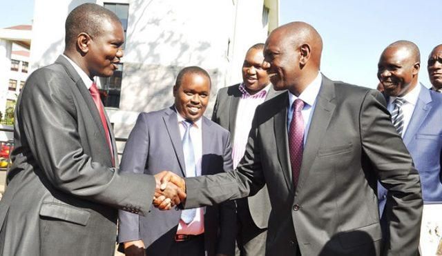 Deputy President William Ruto and Uasin Gishu Governor Jackson Mandago during a past meeting
