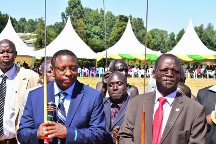 Governor Prof John Lonyangapuo with DG Nicholas Atudonyang