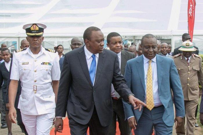 President Uhuru Kenyatta with Finance CS Henry Rotich