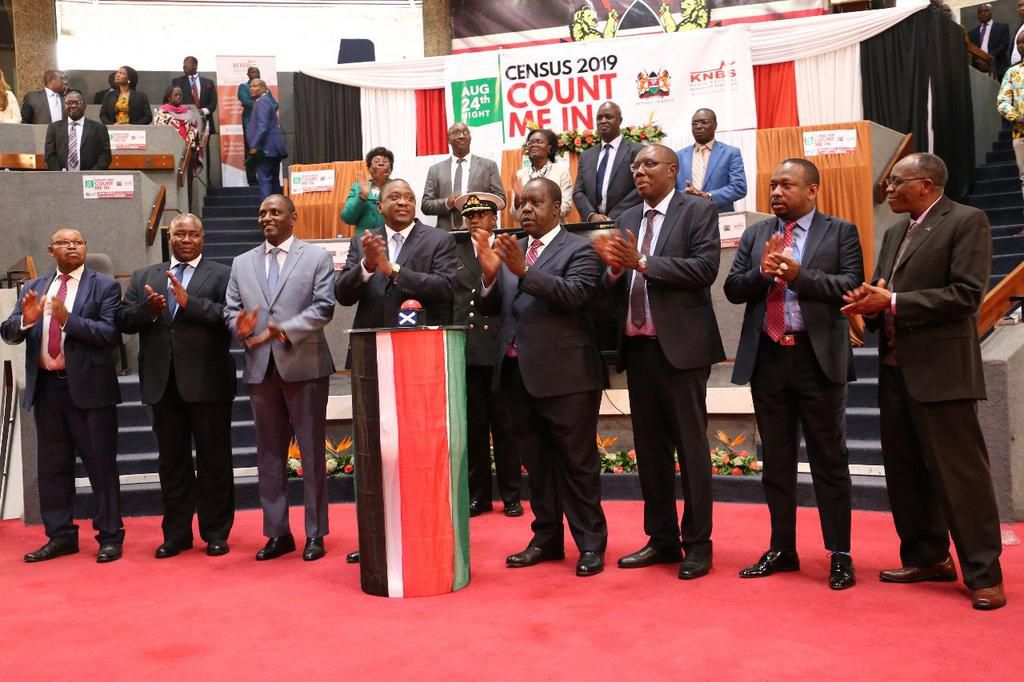 President Uhuru Kenyatta at the launch of the countdown to the 2019 Kenya  population and housing census