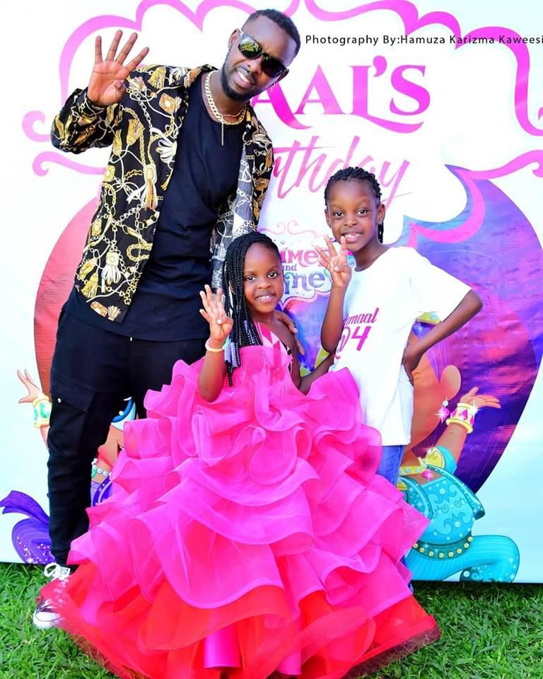 Eddy Kenzo with her daughters