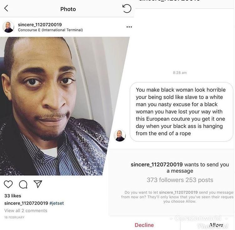 Corazon Kwamboka exposes man sending her racially charged messages