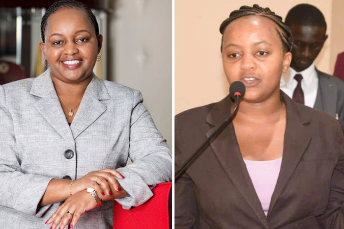 Kirinyaga Governor Anne Waiguru and her look alike Anne Mwangi Mvurya (Courtesy)