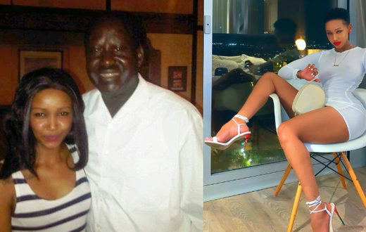 Huddah Monroe with Riala Odinga. (File Photo). I miss Raila- Huddah Monroe