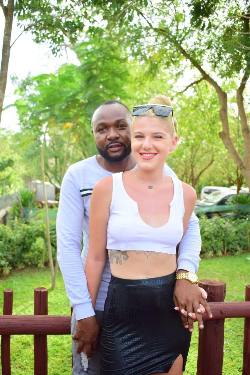 KTN Journalist proposes to Mzungu girlfriend (Chanji/Facebook)
