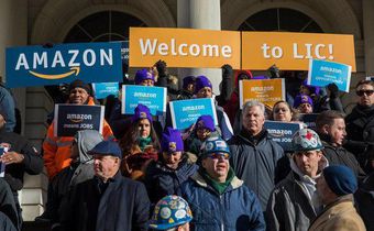 After cuomo's calls to amazon, a flurry of conversations to rally support
