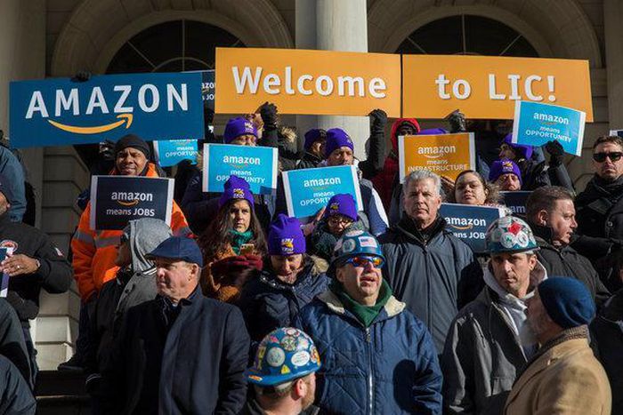 After cuomo's calls to amazon, a flurry of conversations to rally support
