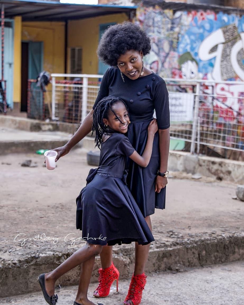 Nyce with daughter Natasha (@godfrey gachoka ndungu)