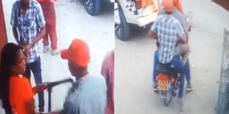 Screengrab images of daring daylight robbery caught on camera