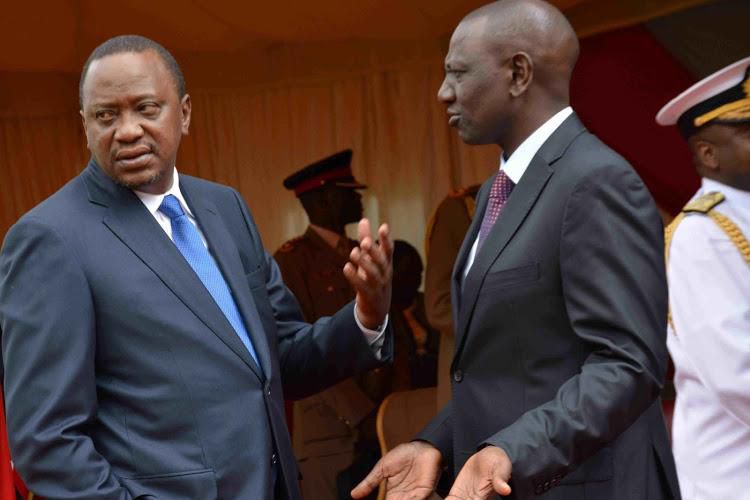 File image of President Uhuru Kenyatta with DP Ruto