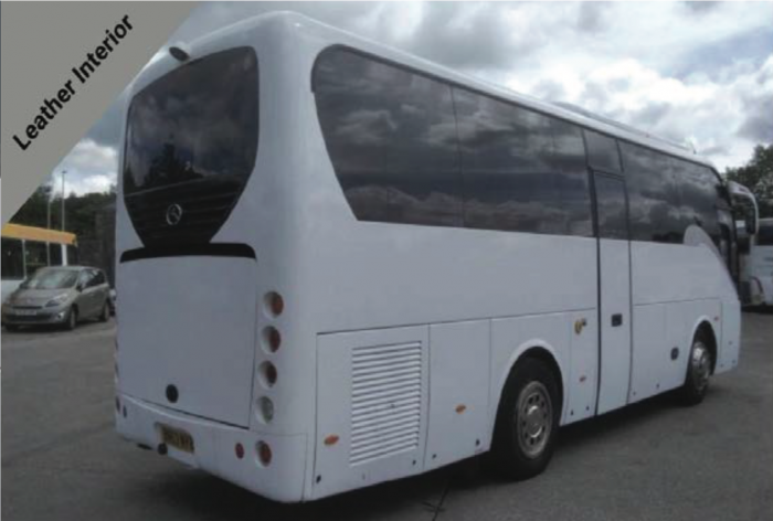 A photo of the bus Victor Wanyama bought for Country Bus FC and Muthurwa Boxing Club