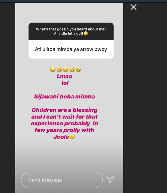 Nadia Mukami shoots down allegations of aborting Arrow Bwoy’s pregnancy