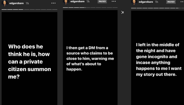 I'm sick and tired of fearing for my life - Edgar Obare speaks after receiving threats from Jalang'o