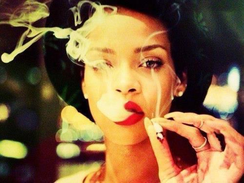 Rihanna smoking