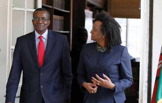 CJ David Maraga with Chief Registrar Ann Amadi