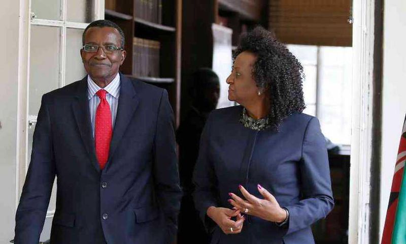 CJ David Maraga with Chief Registrar Ann Amadi