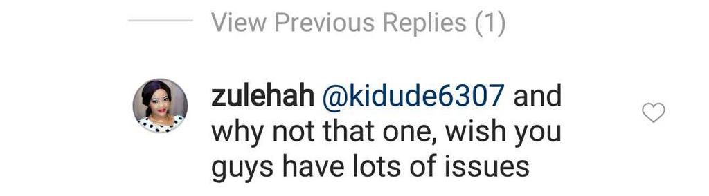 Zuleha's response (IG)