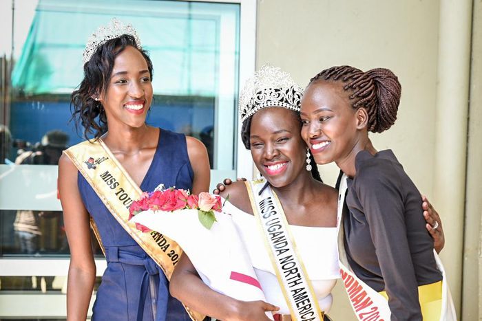 Miss Uganda North America at the airport