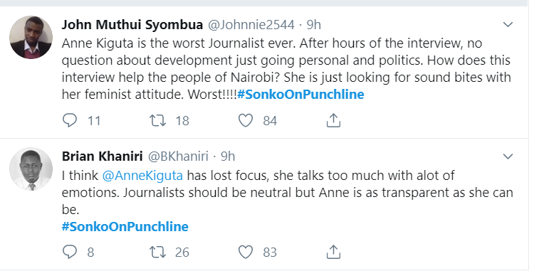 Comments from the interview