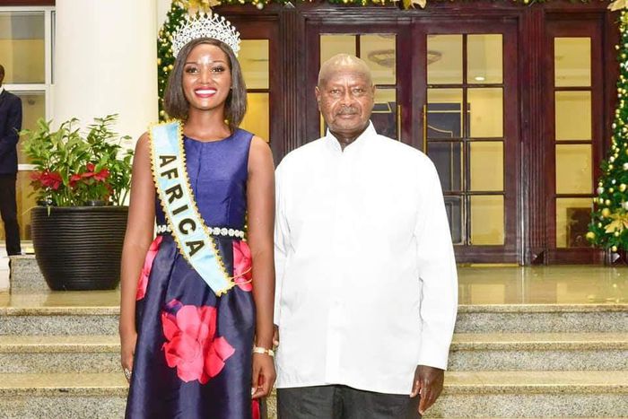 President Museveni hosted Miss Uganda at the State House in Entebbe on Wednesday