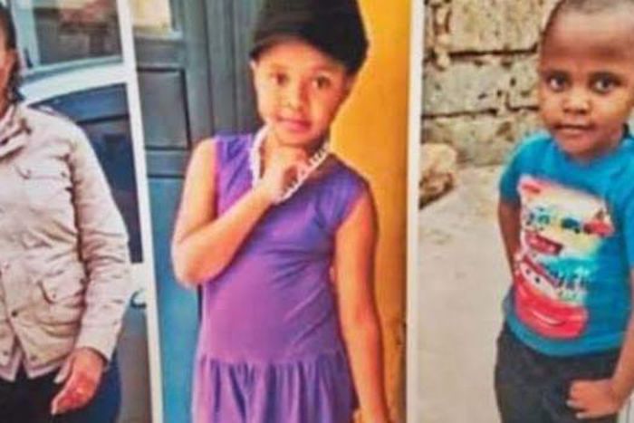 Joyce Syombua, her two children Shanice Maua and Prince Michael