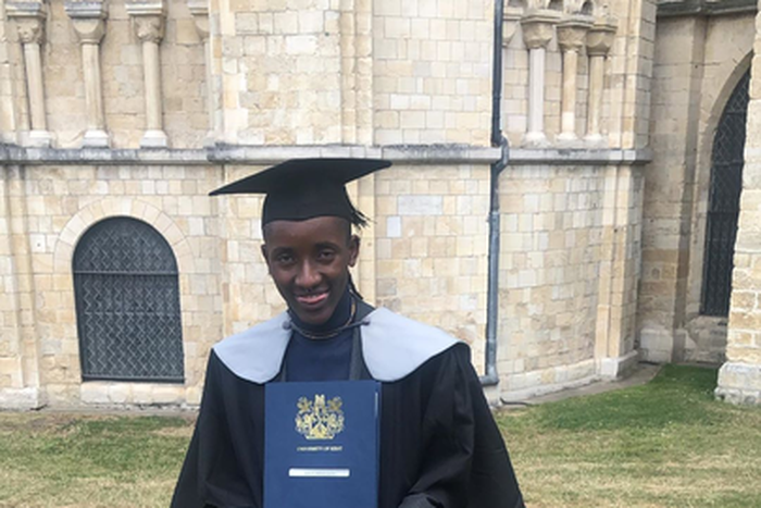 Machachari actor Ian ‘Almasi’ Munene graduates from The University of Kent (Instagram)