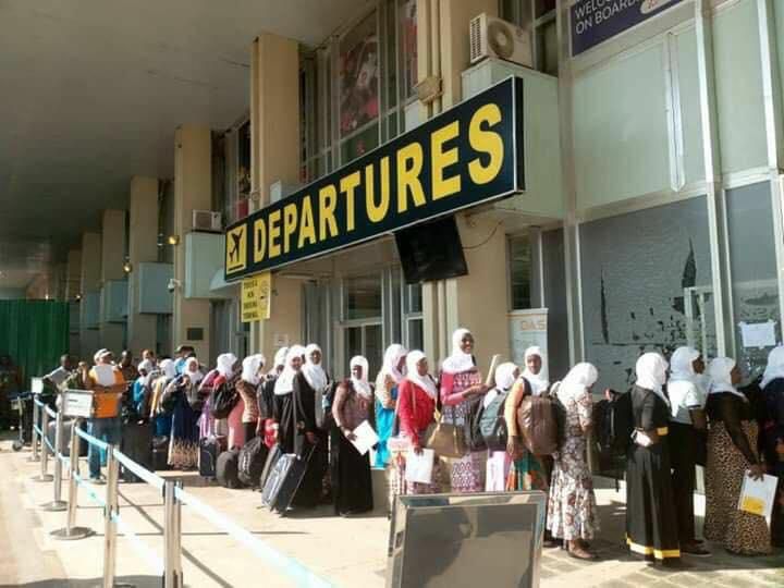 A group of Ugandans heading to the UAE for work