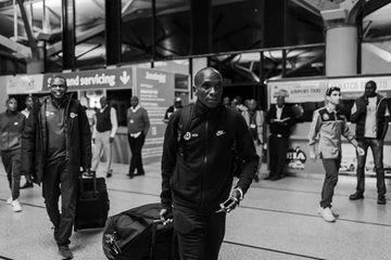 Eliud Kipchoge departing for Vienna
