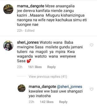 Mama Dangote’s savage response to fan who claimed Diamond’s children have a new dad