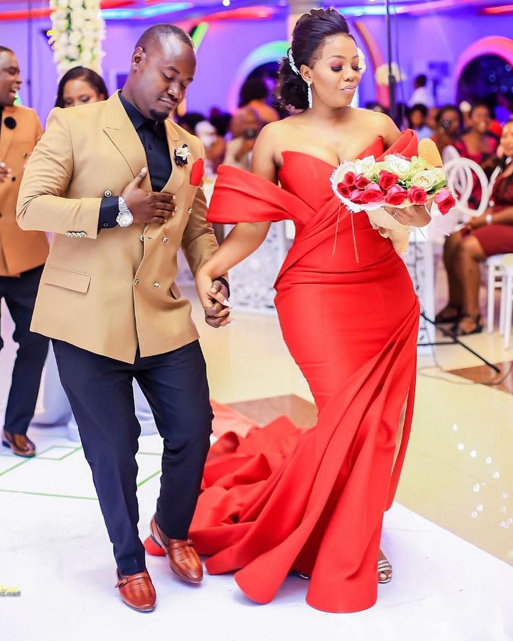 Nandy’s sister and official stylist Celine Mfinanga walk down the aisle in lavish ceremony (Photos)