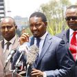 File image of CS Mwangi Kiunjuri addressing the press Looking on is MP Junet Mohamed, Raila Odinga and Paul Otuoma