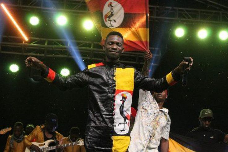 Bobi Wine perfoming on stage