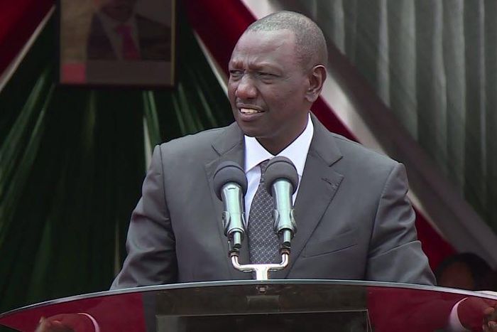 File image of Deputy President William Ruto speaking at a function in Embu A vehicle in his convoy knocked down a seven-year old boy in Busia on Friday, 07 June 2019