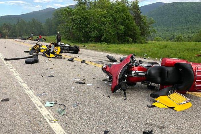 7 killed after a pickup truck crashes into motorcyclists in new Hampshire, police say