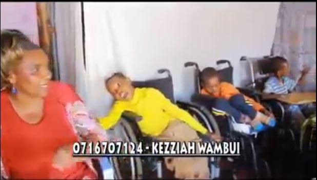 Kezziah Wambui with her Kids