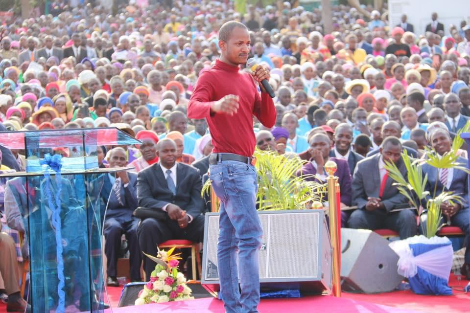 Babu Owino attacked for kneeling in front of Prophet David Owuor