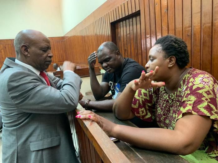Malindi MP Aisha Jumwa and her bodyguard, Okuto Otieno
