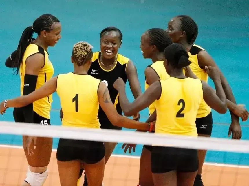 Kenya Prisons women volleyball team during a past match