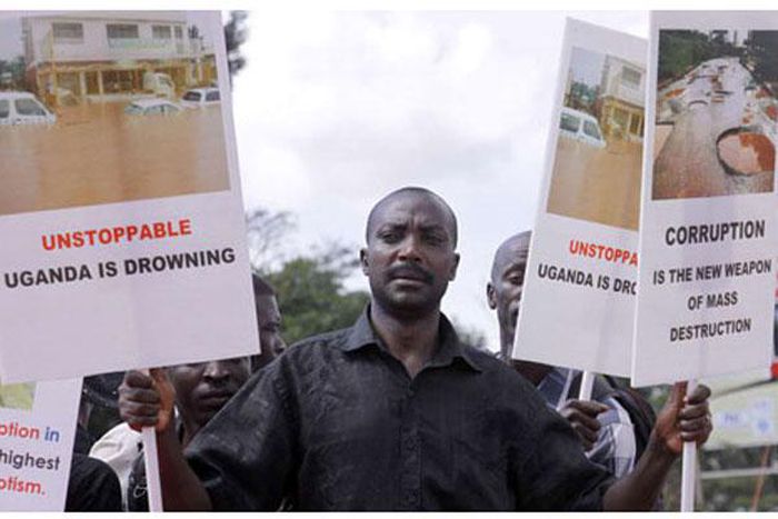 Anti-corruption crusaders march on the streets of Kampala. NMG PHOTO