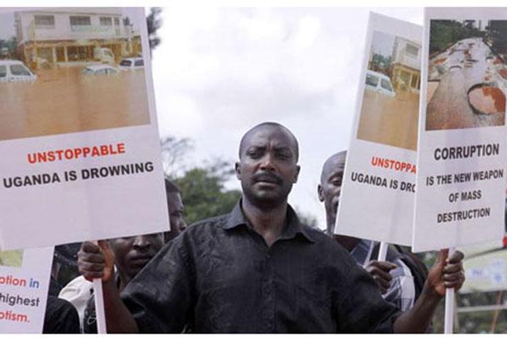 Anti-corruption crusaders march on the streets of Kampala. NMG PHOTO