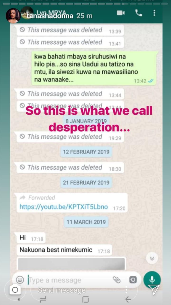 Tanasha Donna speaks out