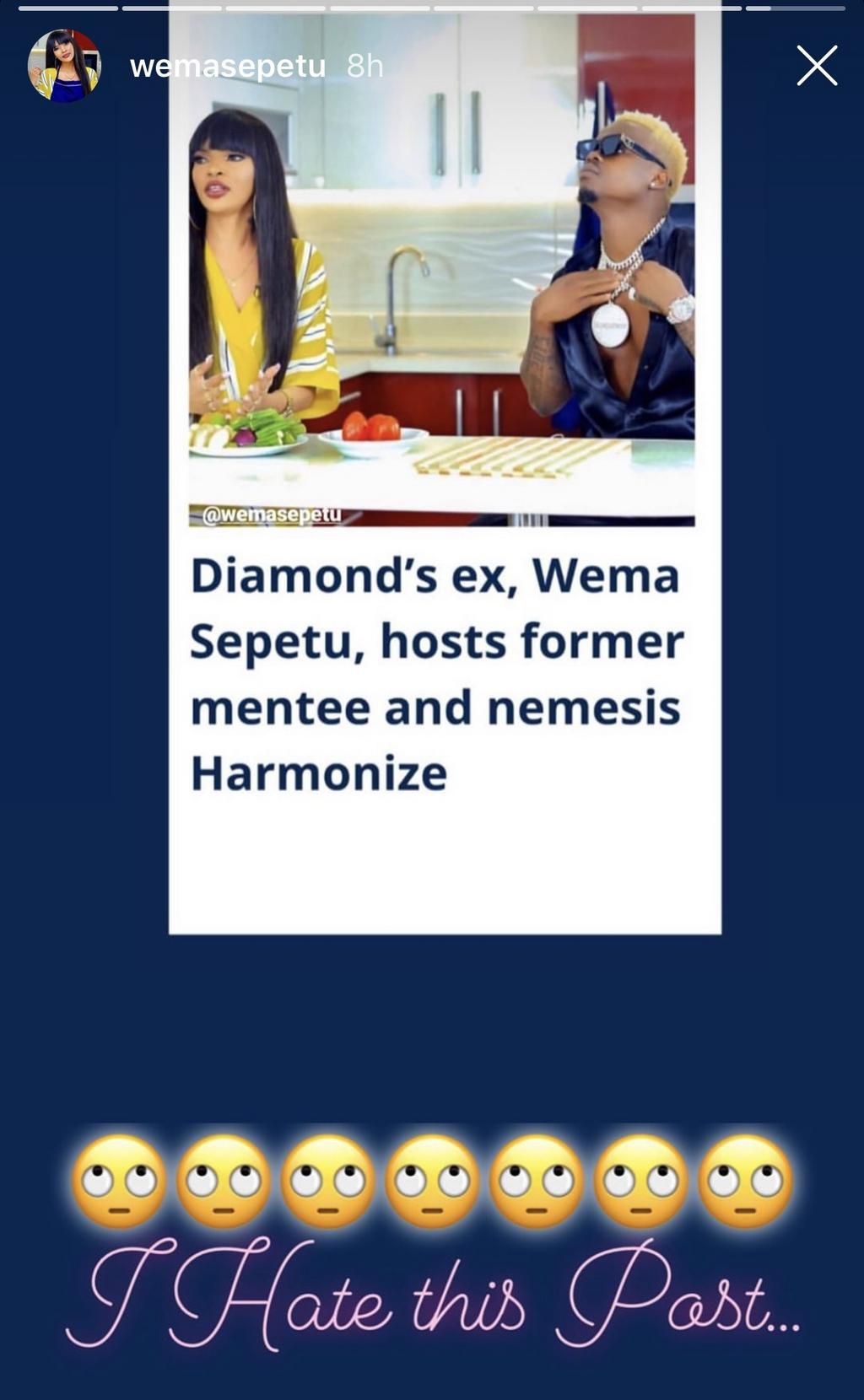 Angry Wema Sepetu blasts Kenyan radio station for saying this about her and Harmonize