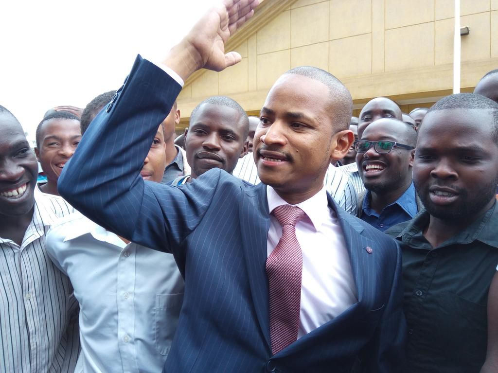 Embakasi East MP Babu Owino wears ridiculous hat to show solidarity with Starehe MP Charles Njagua alias Jaguar