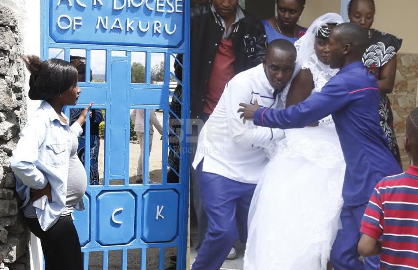 File image of a wedding that was marred by chaos in Nakuru
