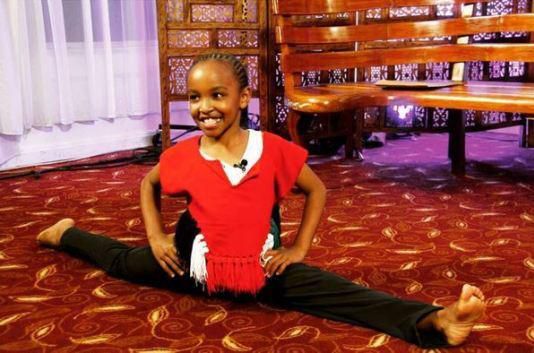 Child acrobat Wendy Waeni