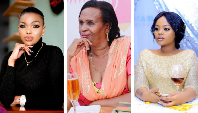 Actress Wema Sepetu, Diana Kimary and her mother Miriam Sepetu