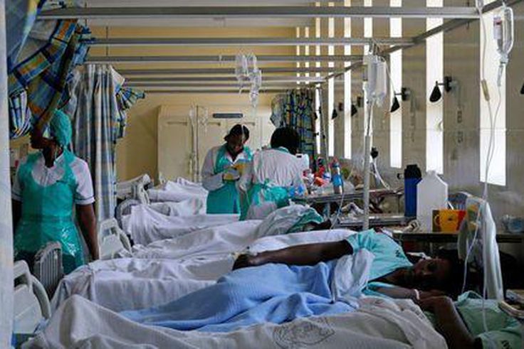 File image of medical practitioners attending to cholera patients