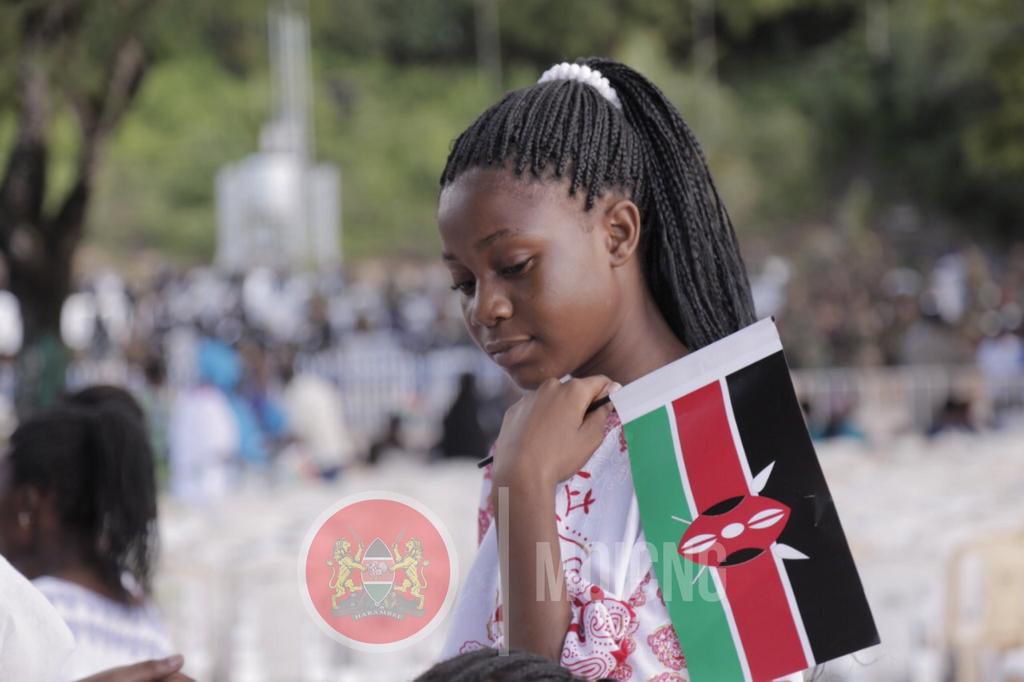 Thousands gather for Mashujaa Day celebrations where President Uhuru Kenyatta and , Raila Odinga are set to make history by presiding over a military ocean parade conducted by Kenya navy