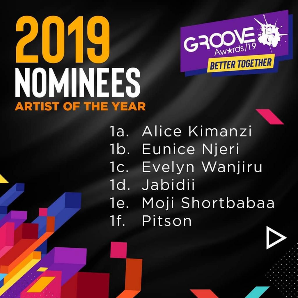 Groove Awards List of Nominees for 2019